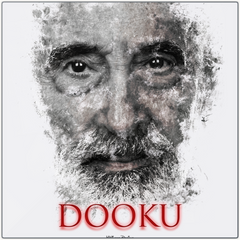 Christopher Lee as Count Dooku Ink Smudge Art Art Print