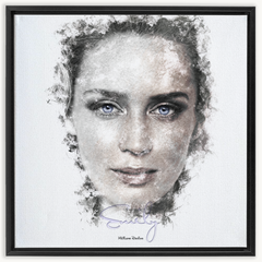 Emily Blunt Ink Smudge Style Art Print