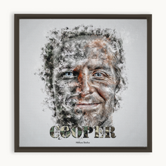 Bradley Cooper Ink Smudge Style Art Print