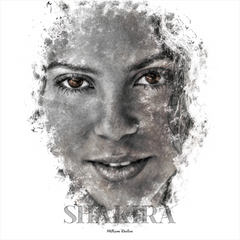 Shakira Ink Smudge Style Art Print