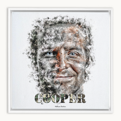 Bradley Cooper Ink Smudge Style Art Print