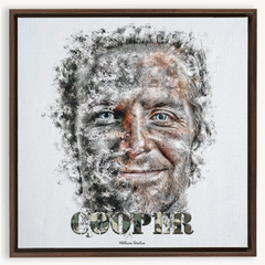 Bradley Cooper Ink Smudge Style Art Print