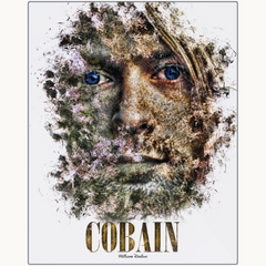 Kurt Cobain Ink Smudge Style Art Print