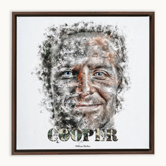 Bradley Cooper Ink Smudge Style Art Print