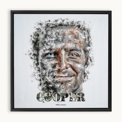 Bradley Cooper Ink Smudge Style Art Print