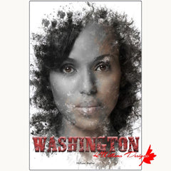 Kerry Washington Ink Smudge Art Print - Metal Art Print / 24x36 inch / Matte