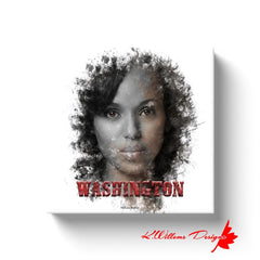 Kerry Washington Ink Smudge Art Print - Wrapped Canvas Art Prints / 10x10 inch / White