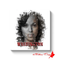 Kerry Washington Ink Smudge Art Print - Wrapped Canvas Art Prints / 20x20 inch / White