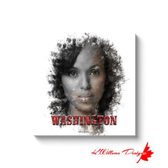 Kerry Washington Ink Smudge Art Print - Wrapped Canvas Art Prints / 24x24 inch / White