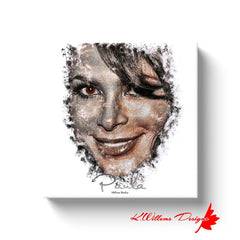 Paula Abdul Ink Smudge Style Art Print - Wrapped Canvas Art Prints / 12x12 inch / White
