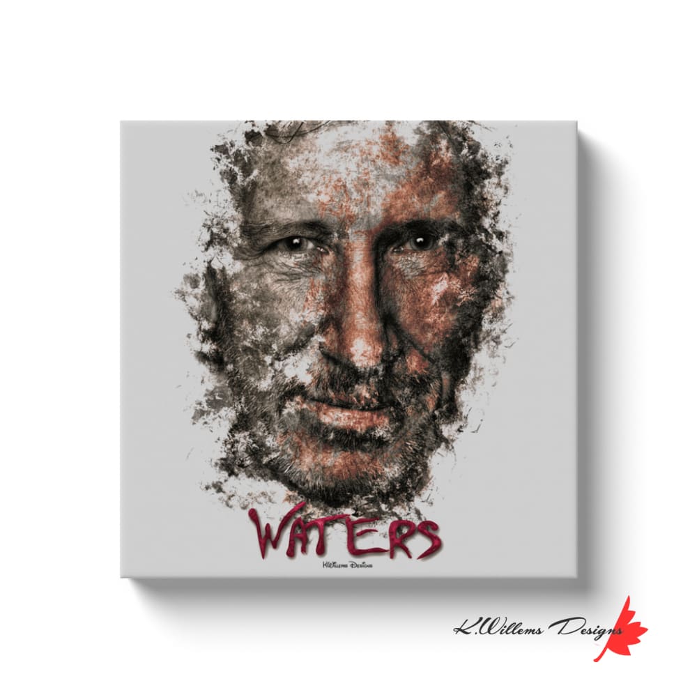 Roger Waters Ink Smudge Style Art Print Wrapped Canvas Prints / 16X16 Inch White Artwork