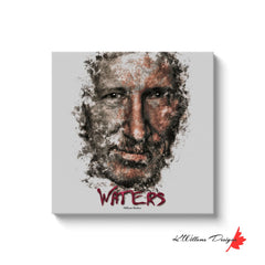 Roger Waters Ink Smudge Style Art Print Wrapped Canvas Prints / 24X24 Inch White Artwork