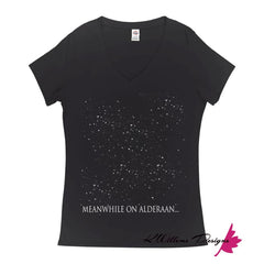 Meanwhile On Alderaan Women’s V-Neck T-Shirt - Small (S)