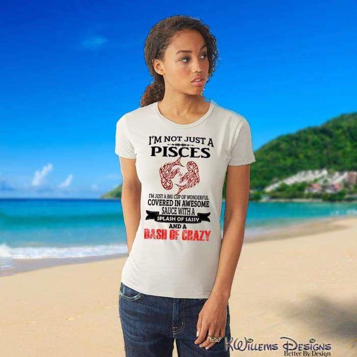 Crazy Pisces Ladies District V-Neck T-Shirts