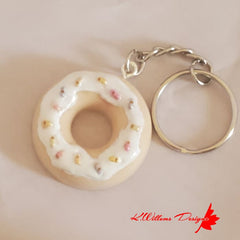 Donut Key Chains - Sprinkles / Vanilla / Vanilla