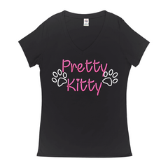 Pretty Kitty Women's V-NeckT-Shirt