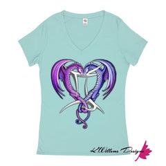 Gemini Twin Dragons Women’s T-Shirt - Celadon / Small (S)