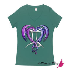 Gemini Twin Dragons Women’s T-Shirt - Jade / Small (S)