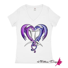 Gemini Twin Dragons Women’s T-Shirt - White / Small (S)