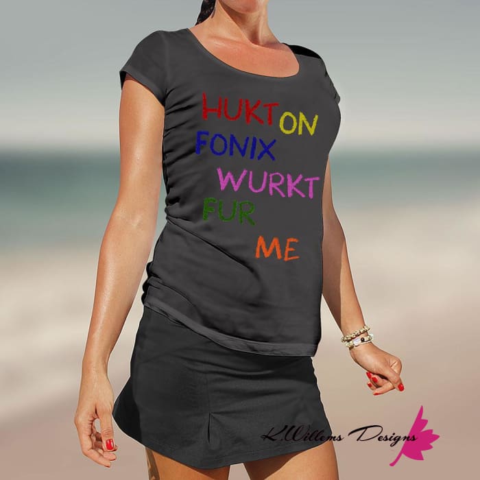 Hukt On Fonix Womens V-Neck T-Shirt