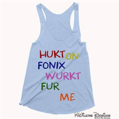 Hukt On Fonix Womens Racerback Tank Top - XS / Blue Triblend