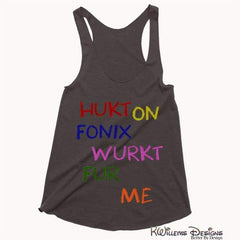 Hukt On Fonix Womens Racerback Tank Top - XS / Charcoal Black