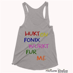 Hukt On Fonix Womens Racerback Tank Top - XS / Grey Triblend