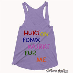Hukt On Fonix Womens Racerback Tank Top - XS / Purple