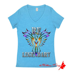 Be Legendary Ladies V-Neck T-Shirts