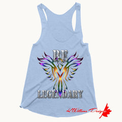 Be Legendary Ladies Racerback Tank Top - Blue Triblend / Extra Small (XS)