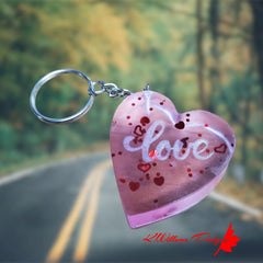 Love Heart Key Chain - Pink