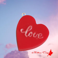 Love Heart Key Chain - Red
