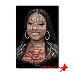 Megan Thee Stallion Word Cloud Art Print - Wrapped Canvas Art Print / 24x36 inch