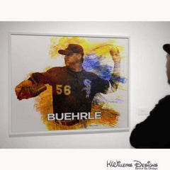 Mr. Perfect Mark Buehrle Water Colour Style Art Print