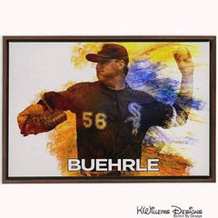 Mr. Perfect Mark Buehrle Water Colour Style Art Print