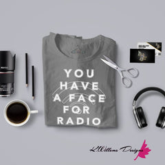 Radio Face Ladies District V-Neck T-Shirts