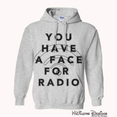 Radio Face Unisex Hoodie - Ash Grey / Small (S)