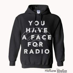 Radio Face Unisex Hoodie - Black / Small (S)