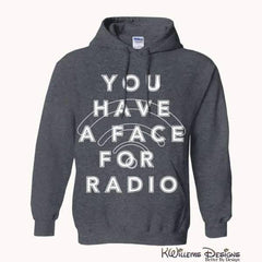 Radio Face Unisex Hoodie - Dark Grey / Small (S)