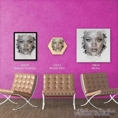 Rihanna Ink Smudge Style Art Print