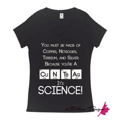 It’s Science Women’s V-Neck T-Shirt - Black / Small (S)
