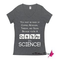 It’s Science Women’s V-Neck T-Shirt - Charcoal Heather / Small (S)