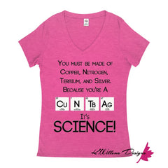 It’s Science Women’s V-Neck T-Shirt - Heliconia Heather / Small (S)