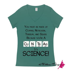 It’s Science Women’s V-Neck T-Shirt - Jade / Small (S)