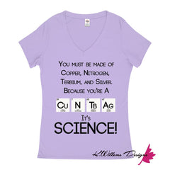 It’s Science Women’s V-Neck T-Shirt - Lavender / Small (S)