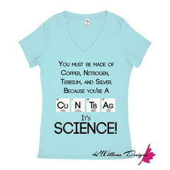It’s Science Women’s V-Neck T-Shirt - Pool / Small (S)