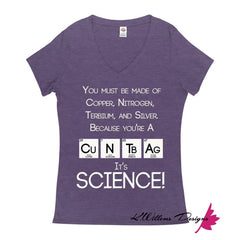 It’s Science Women’s V-Neck T-Shirt - Purple Heather / Small (S)