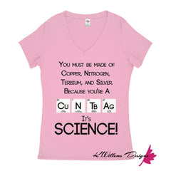 It’s Science Women’s V-Neck T-Shirt - Soft Pink / Small (S)