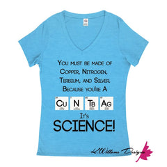 It’s Science Women’s V-Neck T-Shirt - Turquoise Heather / Small (S)
