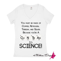 It’s Science Women’s V-Neck T-Shirt - White / Small (S)